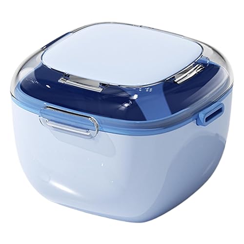 Caja de limpieza de retención  Dentadura postiza resistente a derrames, vaso de baño, protector bucal con tapa hermética, estuche compacto para