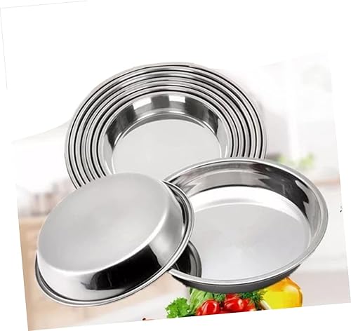 Miniatura 8 de Unomor Platos redondos de acero inoxidable Plato de joyería Plato redondo Bandeja de joyería Plato de joyería Platos de acero inoxidable Plato