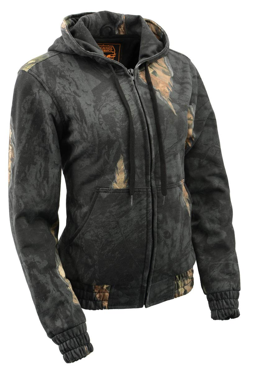 Milwaukee Leather MPL2779 Women's Mossy Oak Eclipse Zipper Front Hoodie - Medium