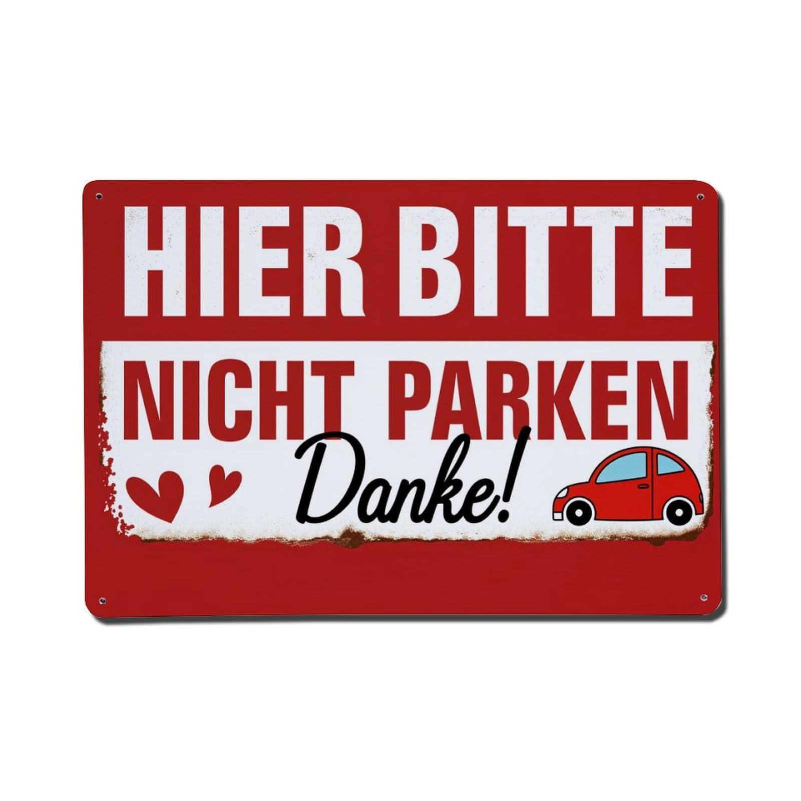 Please Do Not Park Here Thank You Tin Sign Vintage Metal Poster, Home Bar Garage Man Cave Cafe Indoor & Outdoor Wall Decoration 8x12Inches