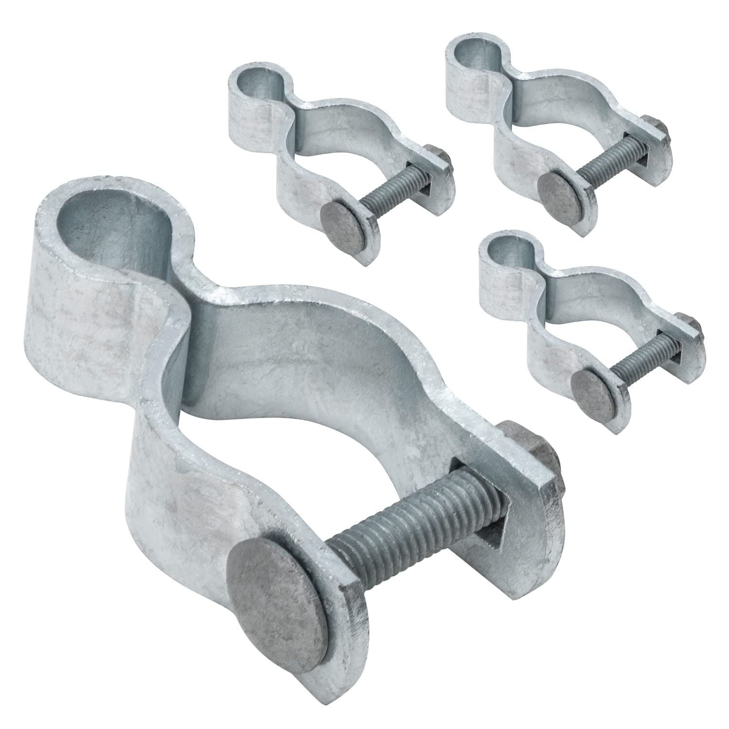 VIVIDA1-3/8" Chain Link Female Gate Hinge, Metal Gate Hinge for 1-3/8" OD Post/Pipe, Chain Link Fence Hardware, Galvanized Steel, 4 PCS