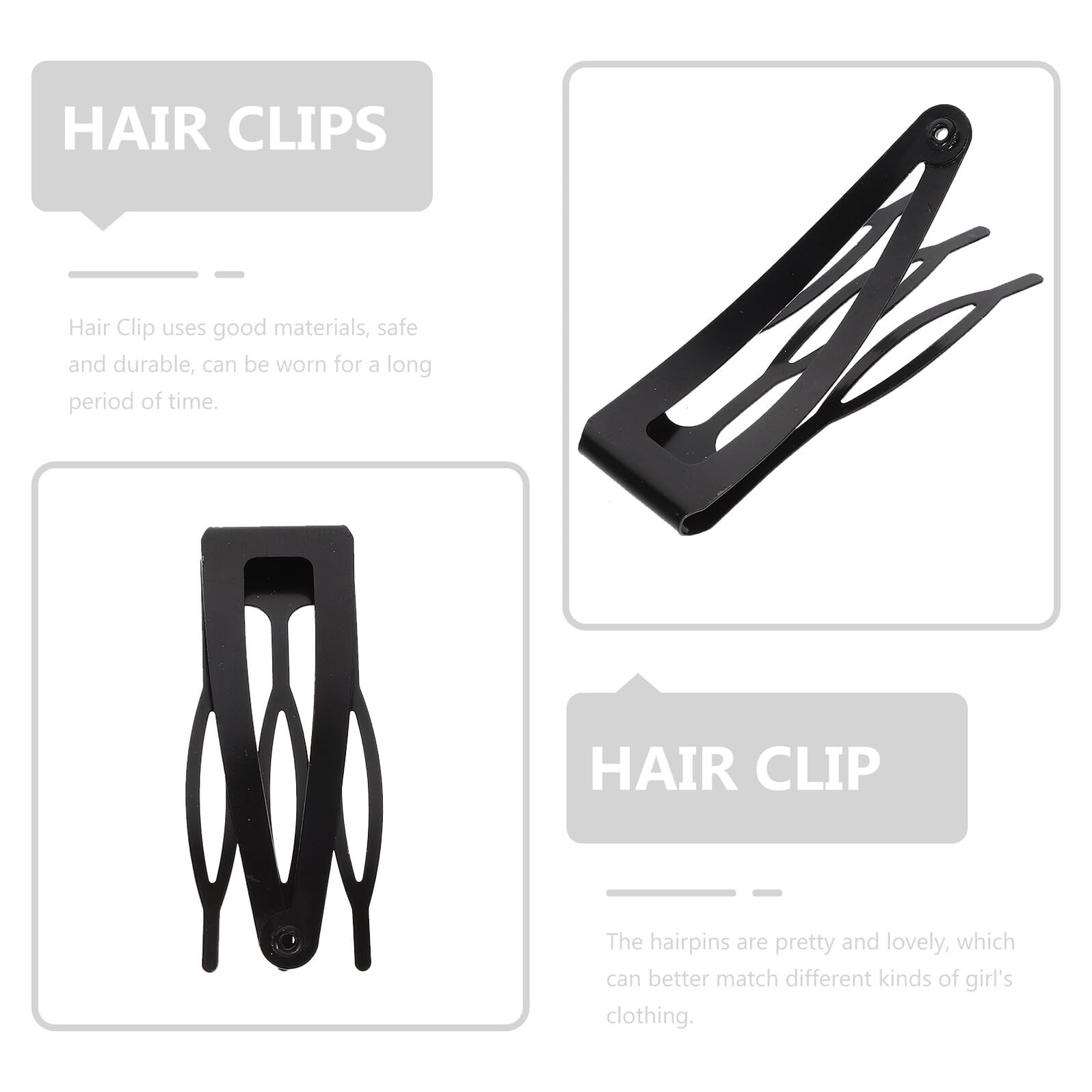 ERINGOGO 40 piezas Pinzas de Pelo Metálicas con Cierre para Niñas y Mujeres Clips Elegantes para Peinados Accesorios de Cabello Delicados y Resistentes Surtido Negro Rosa Gunmetal y Tonos