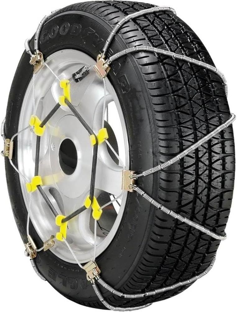Passenger Car Traction Chains Set Of 2 Compatible With Passenger Cars For Improved Grip On Snow And Ice