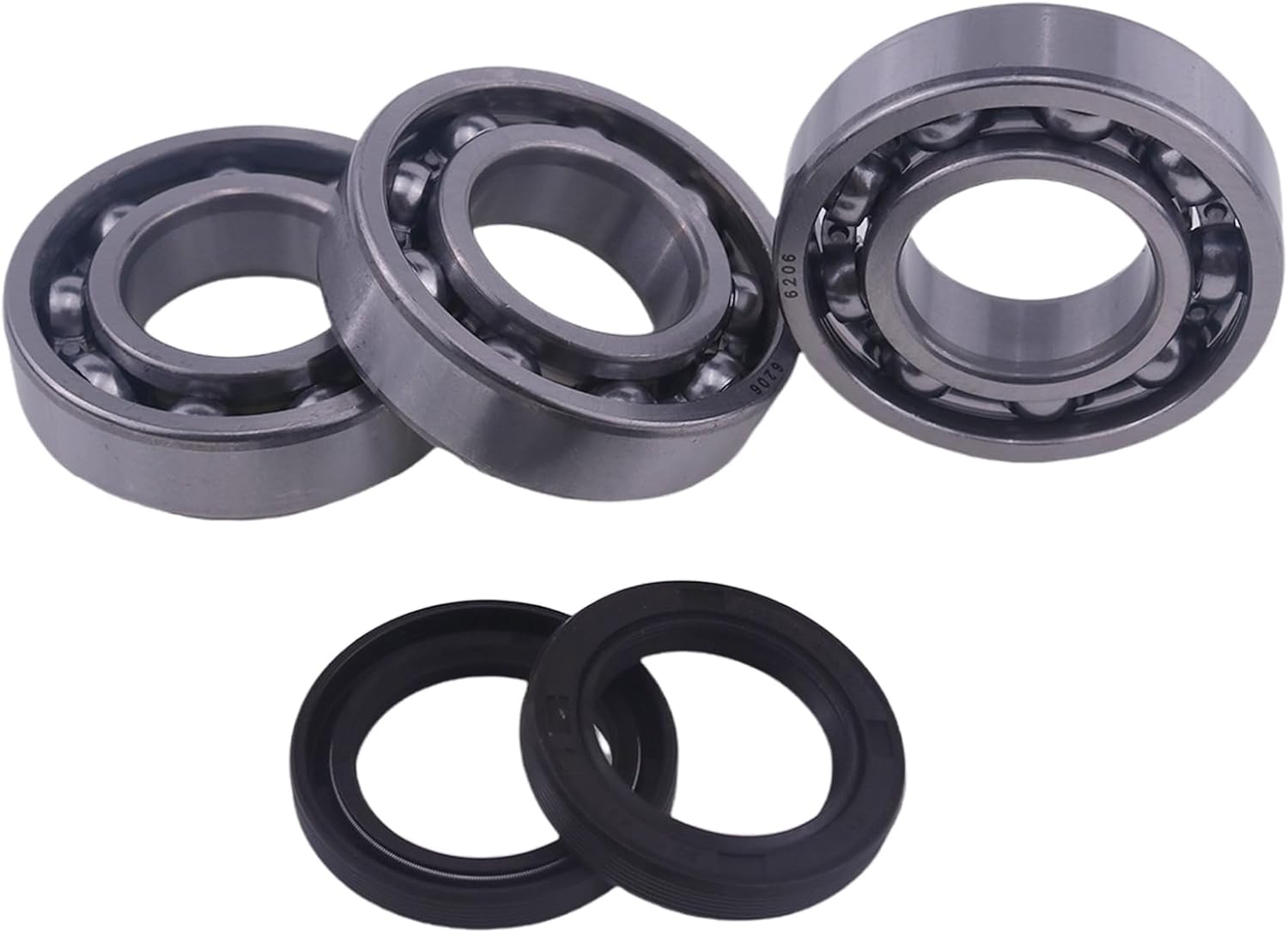 DVPARTS Crank Crankshaft Oil Seal and Bearing Kit 14524-G1 24504-G1 Compatible with EZGO Golf Car 2PG & 3PG Motor 1980-1993