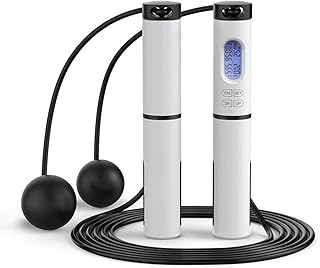 Counting Jumping Rope, Counting Jumping Rope Black Weighted Handle Intelligent Counting Skipping Rope for Fitness