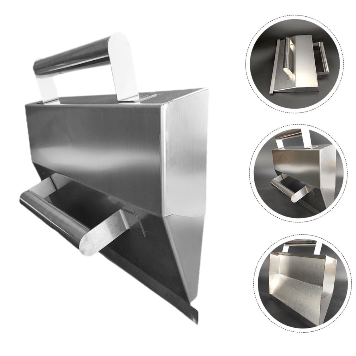 Llana de Albañilería de Acero Inoxidable Plata, Forma Única | Acabado de Hormigón y Limado de Cemento, Diseño Ergonómico, Herramienta Manual Fácil de Usar
