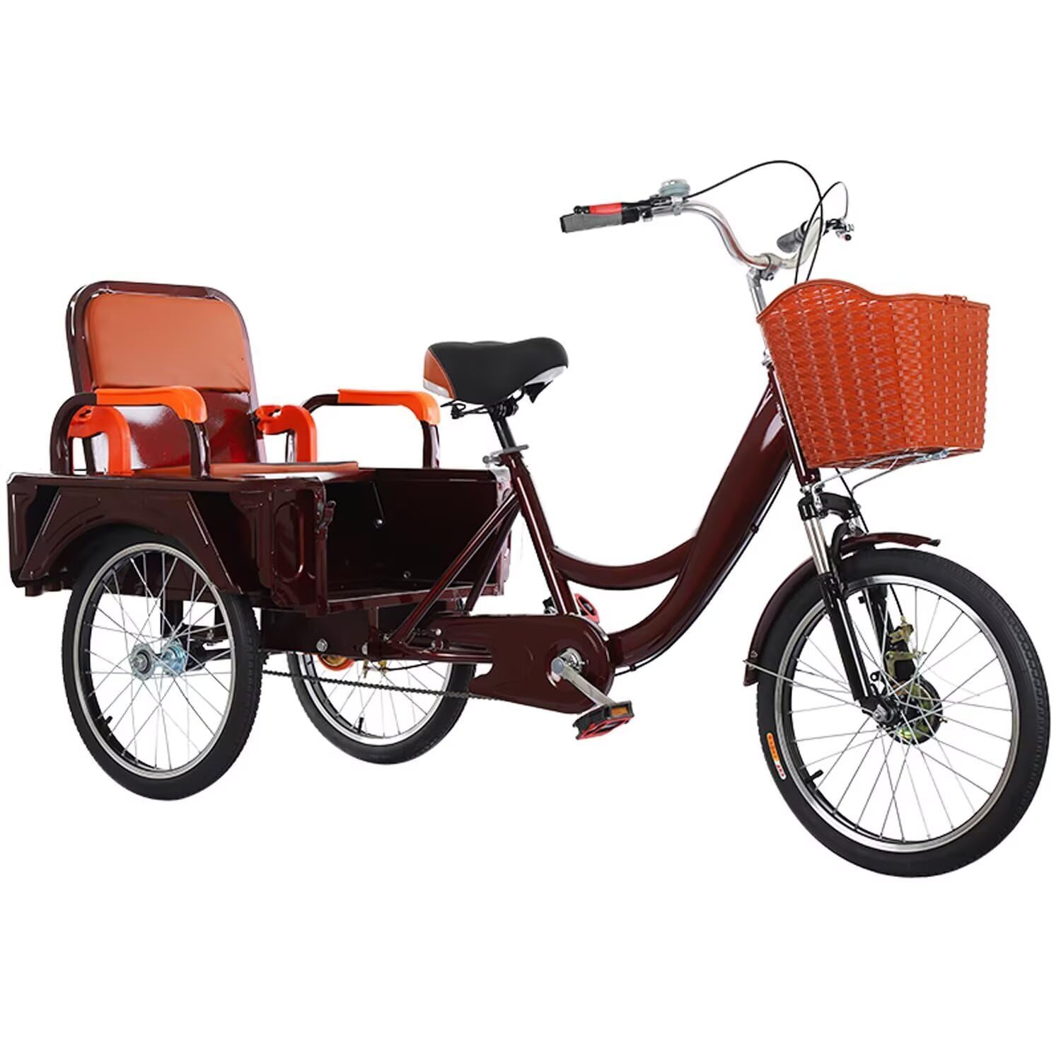 Amazon | 大型キャビン付き高齢者用人力車ペダル三輪車、20
