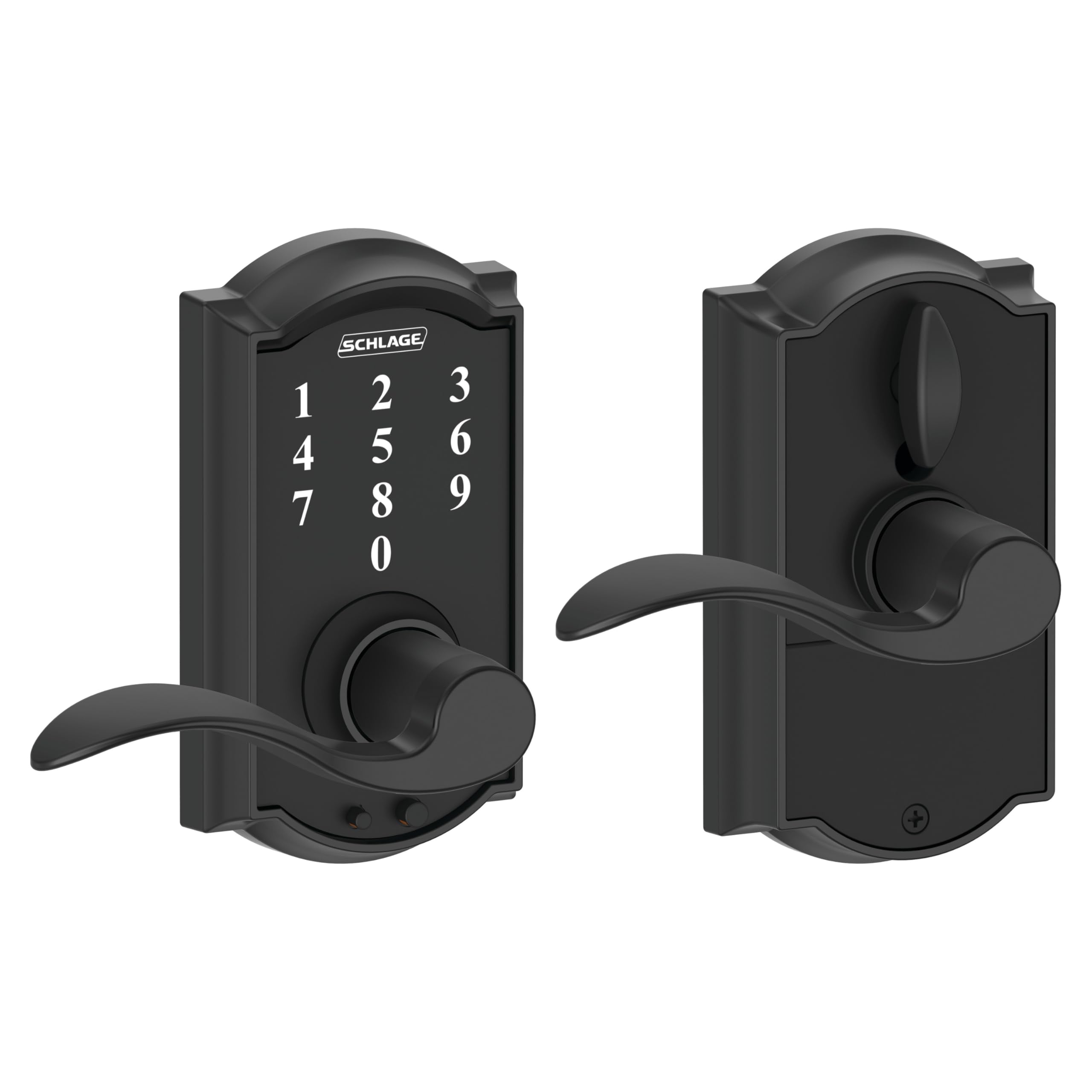 Kwikset SmartCode 260 Keyless Entry Electronic Keypad Deadbolt Door Lock with Auto-Lock, Custom User Codes, Advanced Security in Matte Black Contemporary
