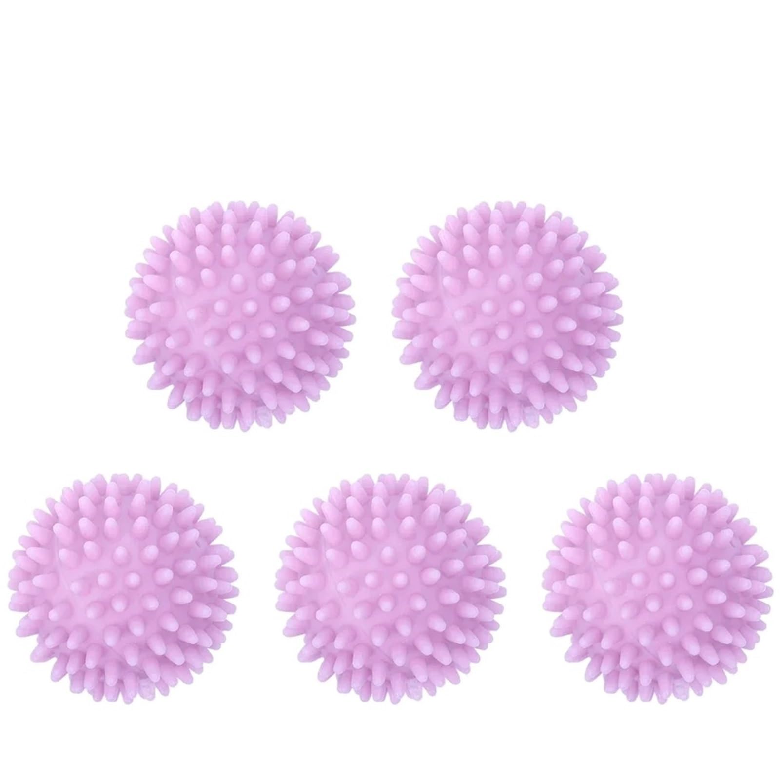 Tumble Dryer Balls, Laundry Ball Reusable PVC Solid Cleaning Softener For Washing Machine Multicolor 5pcs(5pcs-purple)