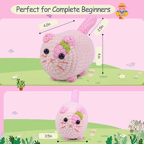 Miniatura 3 de Kit de ganchillo para principiantes, kit de ganchillo con tutoriales en video paso a paso, kit de ganchillo para principiantes para adultos, kit de