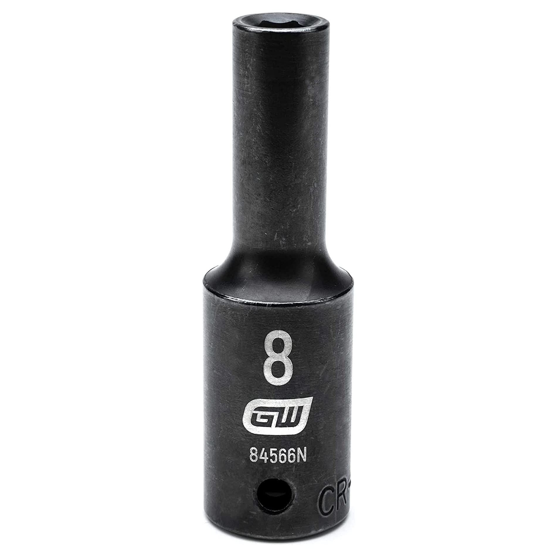 GEARWRENCH 1/2" Drive Deep Impact Metric Socket 8mm, 6 Point - 84566N, Black, 3.228 in