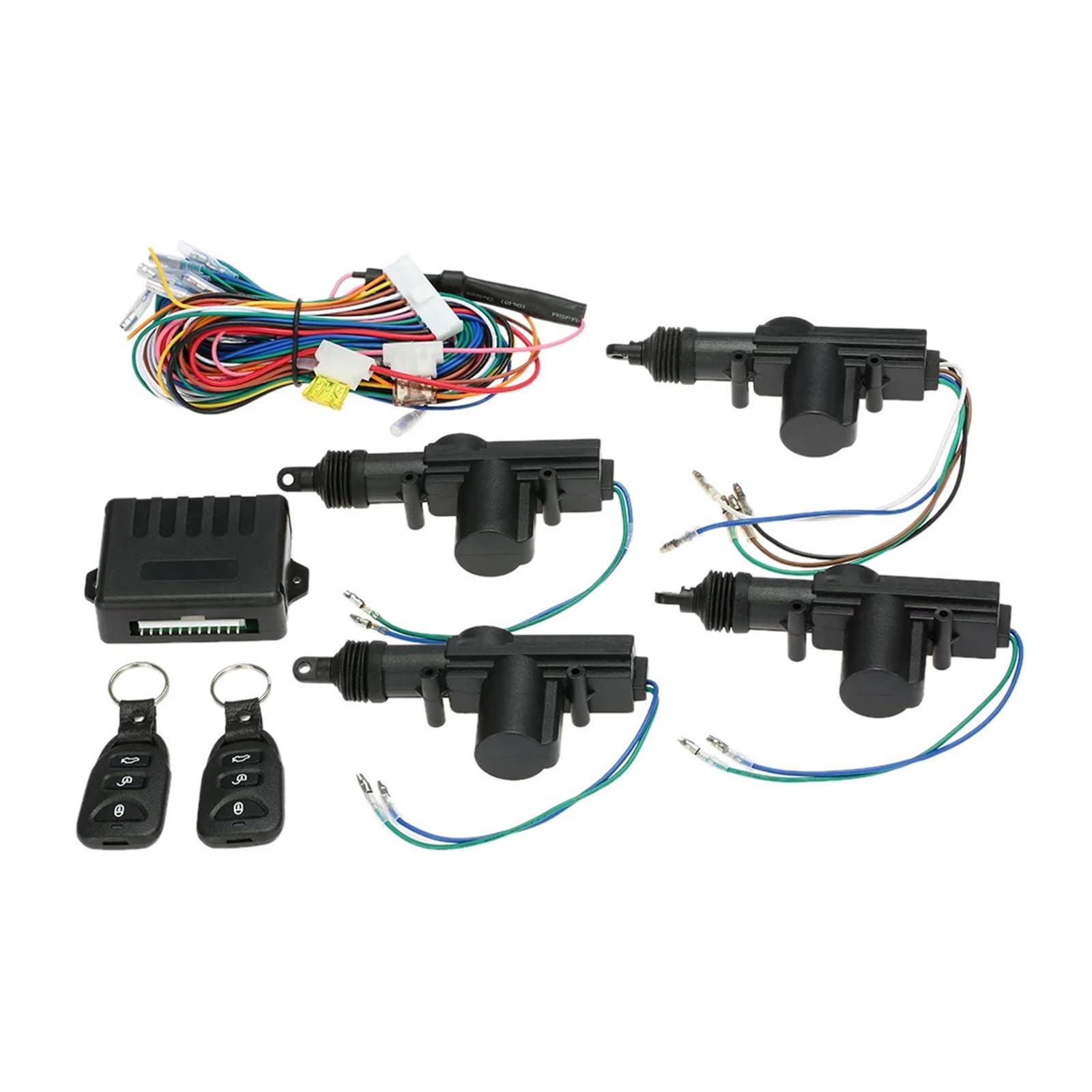 Universal with Trunk Release Button Car Door Lock Keyless Entry System Remote Central Control Locking Kit Rear Tailgate Boot Lock Trunk Latch Actuator
