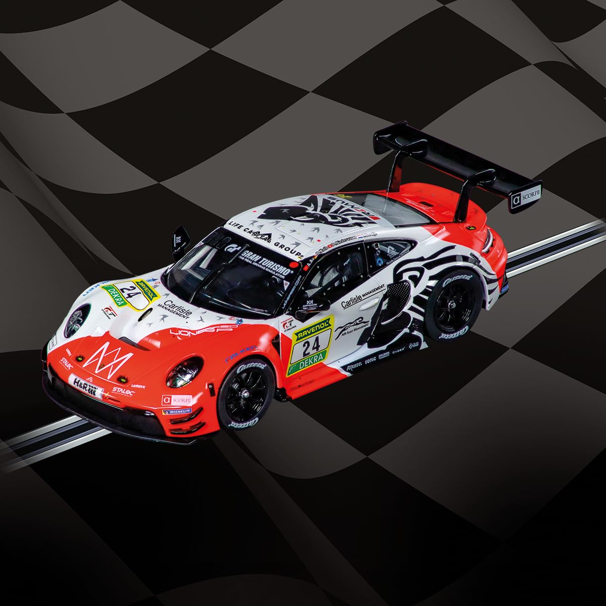 Amazon.com: Carrera 27821 Porsche 911 GT3 R Lionspeed GP, No.24 1