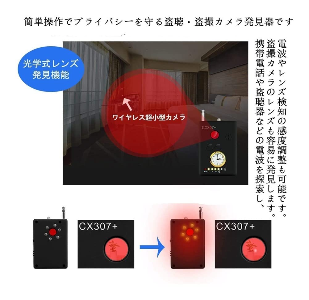 Amazon.co.jp: 盗聴発見器 盗撮カメラ発見器 デジタル盗聴器盗撮カメラ