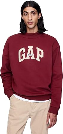 GAP Mens Logo Mockneck Crew Sweatshirt