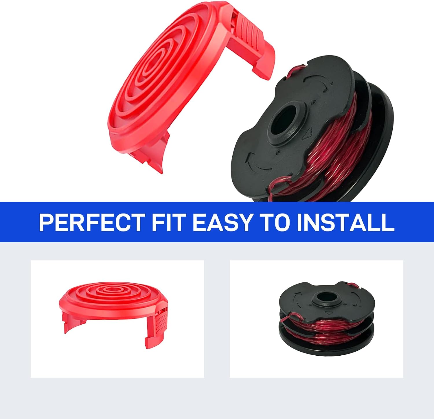 HT18-401-004-01 HT18-401-002-01 Compatible with Hyper Tough GGT500WU String Trimmer,Replacement Spool 0.065" 27ft Line -6Pack