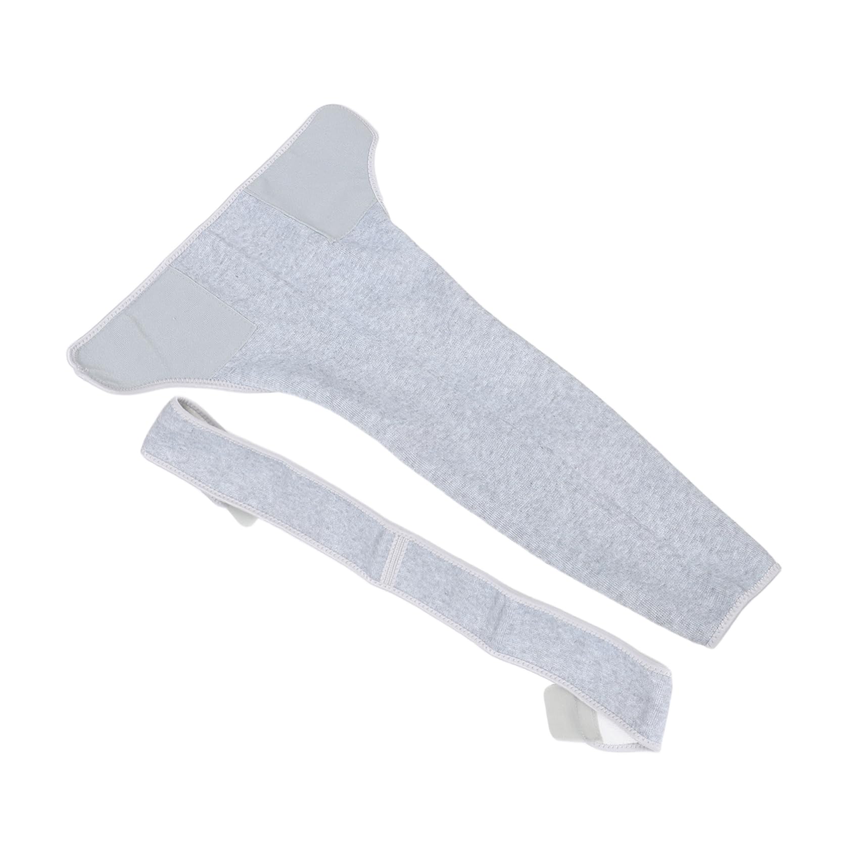 ifundom Shoulder Compression Sleeve Adjustable Warm Shoulder Support Strap for Relief Extended Long Sleeve Protector for Sleep Fitness and Basketball Light Grey