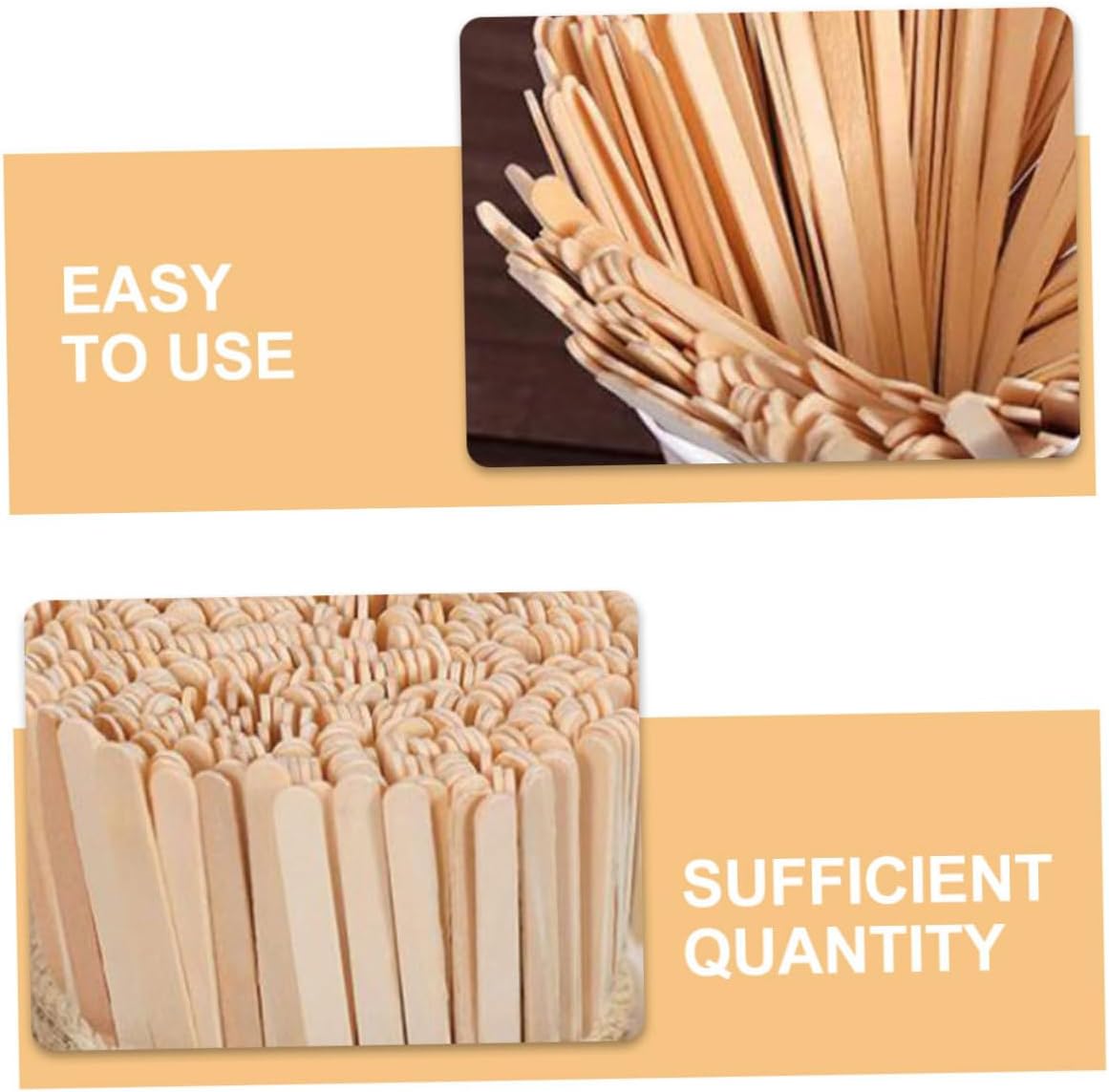 Uonlytech 500pcs Long Coffee Stirrer Tool Wood Stirrers for Drinks Elegantly Designed Stir Stick Mixers