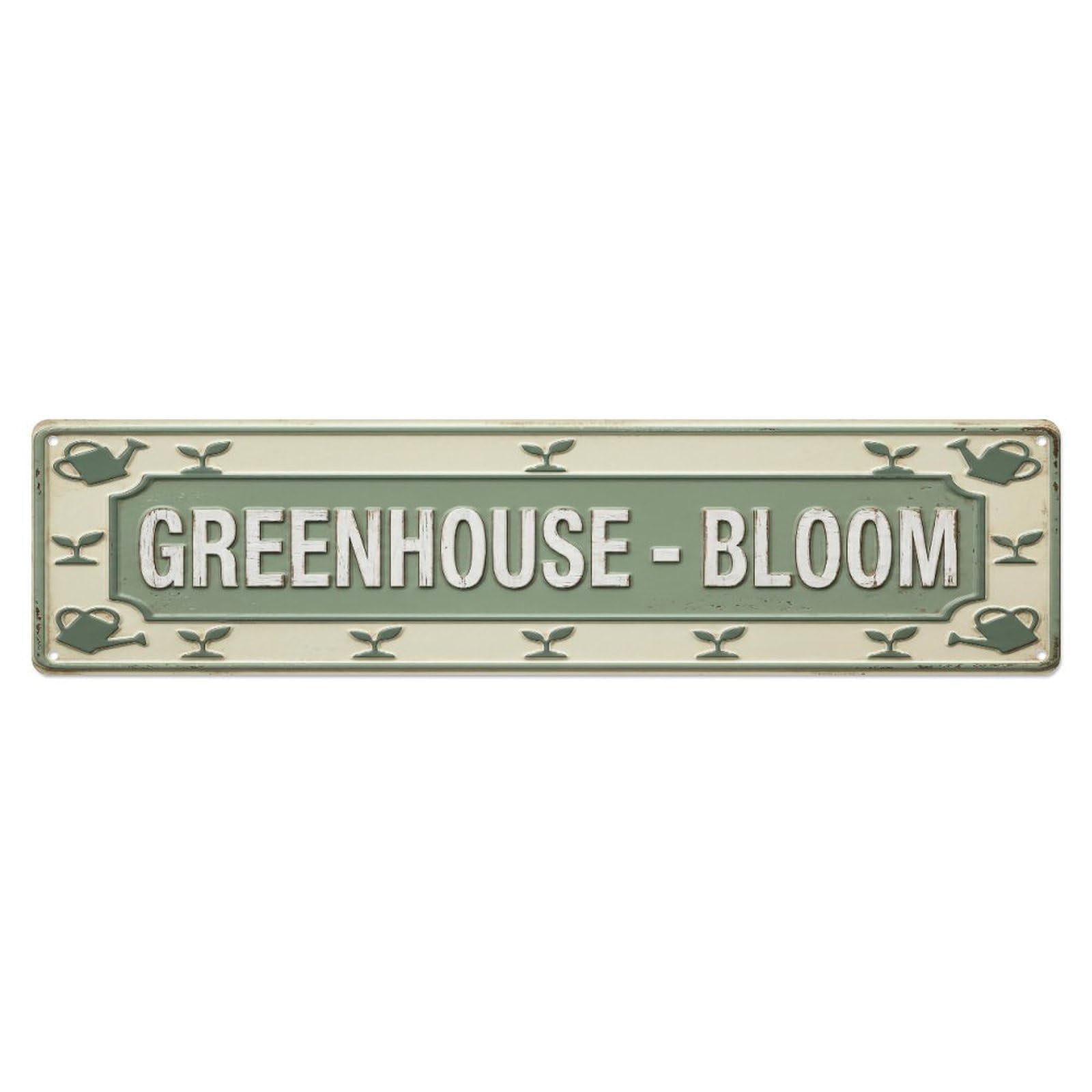 Metal Tin Sign Greenhouse Grow Plant Greenhouse