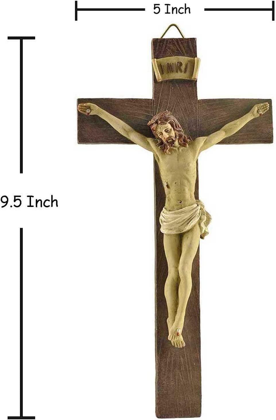 Amazon.co.jp: 樹脂イエスキリスト十字架像カトリックの置物工芸品吊り