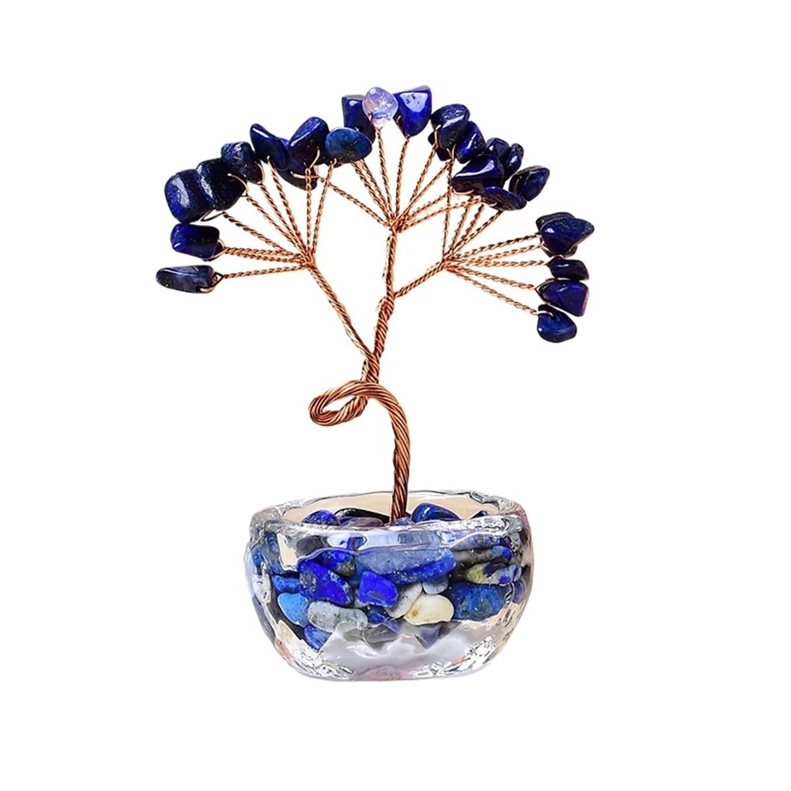 Dazhua 8cm Crystal Money Trees - Natural Citrine Amethyst Quartz Healing Gemstone Potted Plant for Home Decor(9)