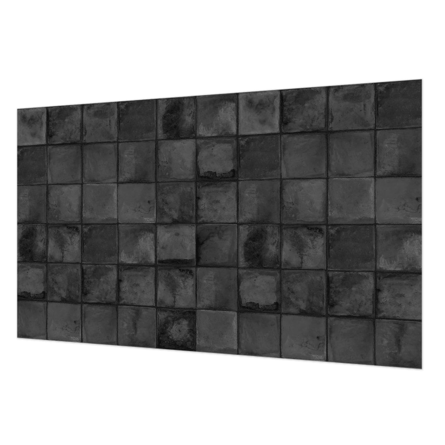 Papier peint intissé carreaux gris décoration salon avec colle incluse