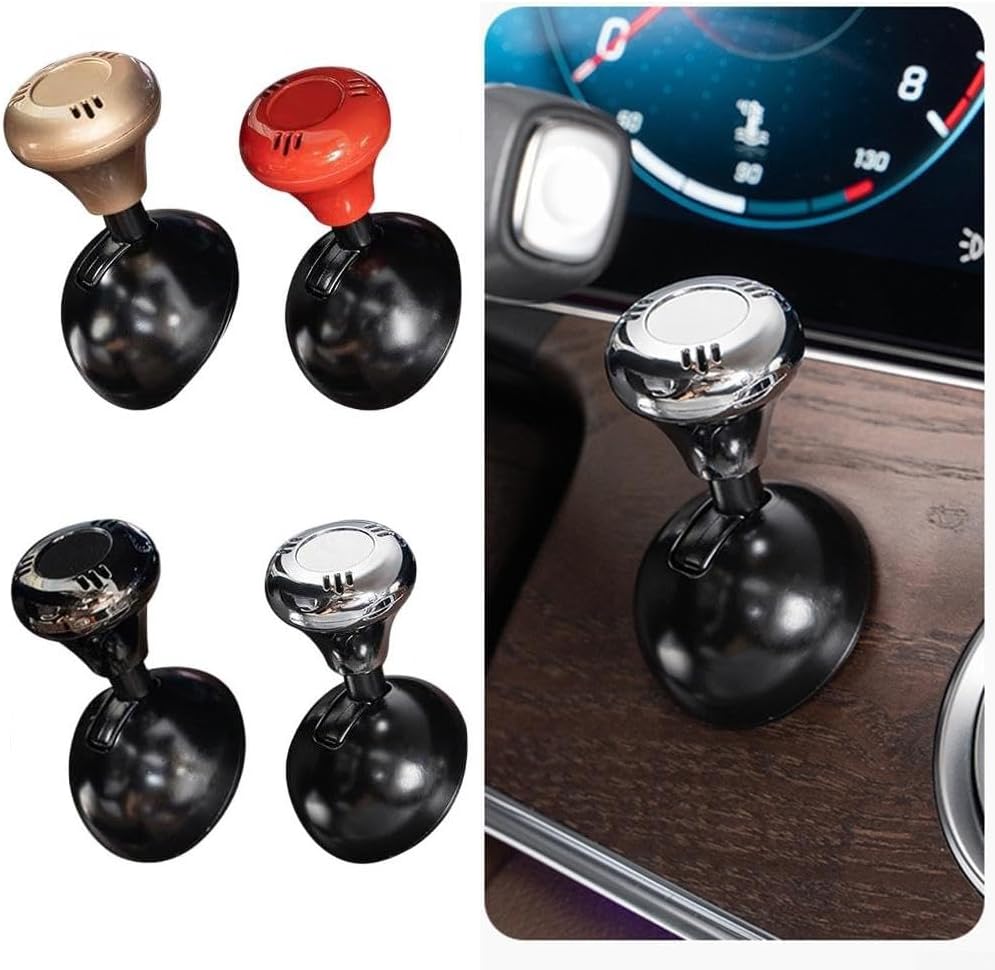Metal Push Button Protector for Car One-Button Start Rocker, Push Button Start Cover with Car Perfume Holder Key, Decorative Starter Button in Gold/Red/Black/Silver(Black)