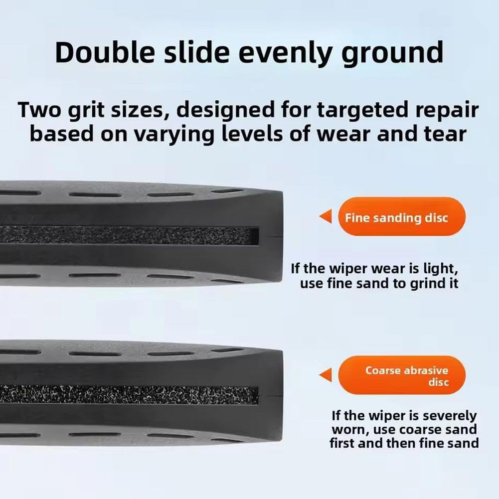 Windshield Wiper Blade Repair Tool,Wiper Strip Restorer Compact Maintenance Device，Bone-Free WiperBlade Rubber Strip Repair Tool,Convenient Universal Sanding Tools,Universal for Most Cars