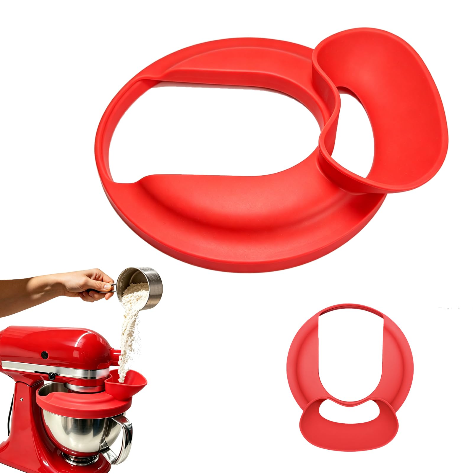 Silicone Splash Guard with Pouring Chute for KitchenAid 4.5-5QT Tilt Mixer