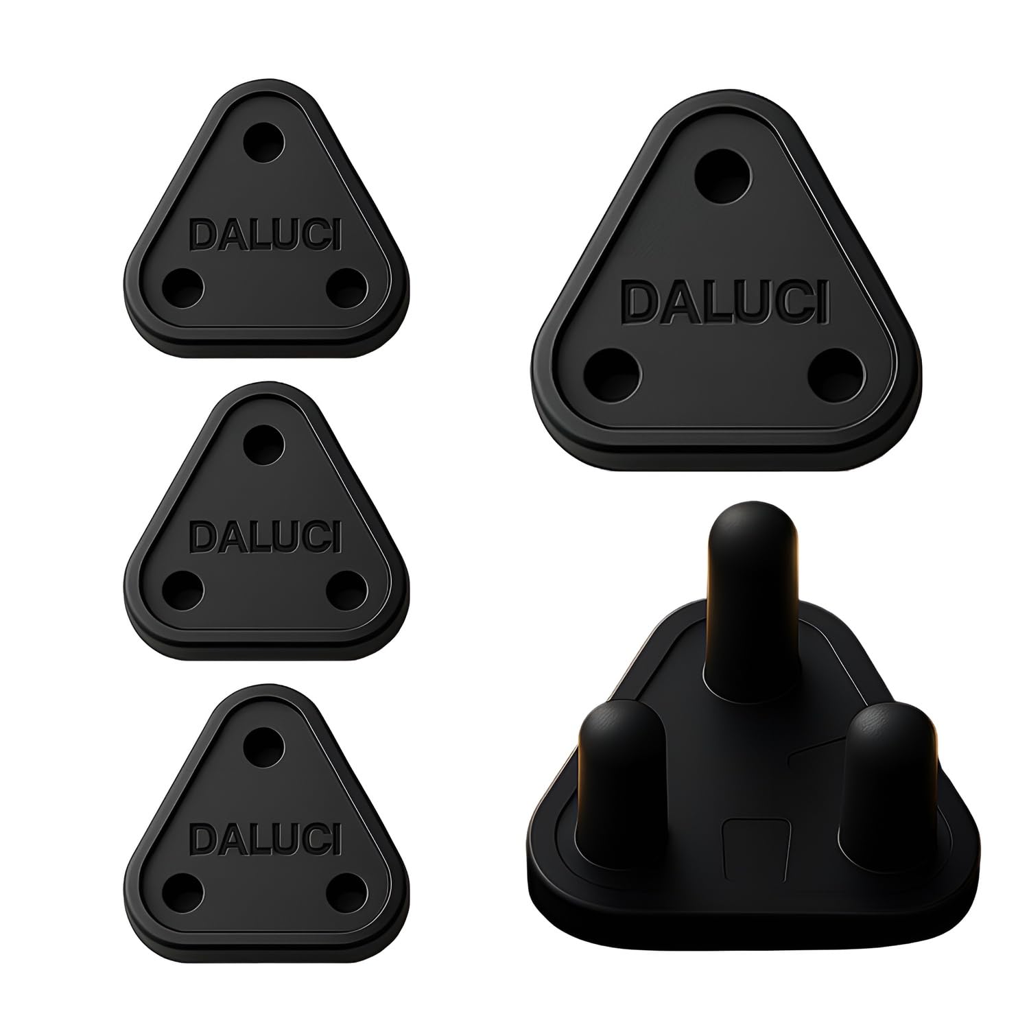 DALUCI Baby Safety Socket Plug Covers – 5-Piece Child Proof Switch Board Guards | Electric Socket Protector for Kids & Toddlers (Pack of 5 (5Ax4, 15Ax1) - Black)-picture-10