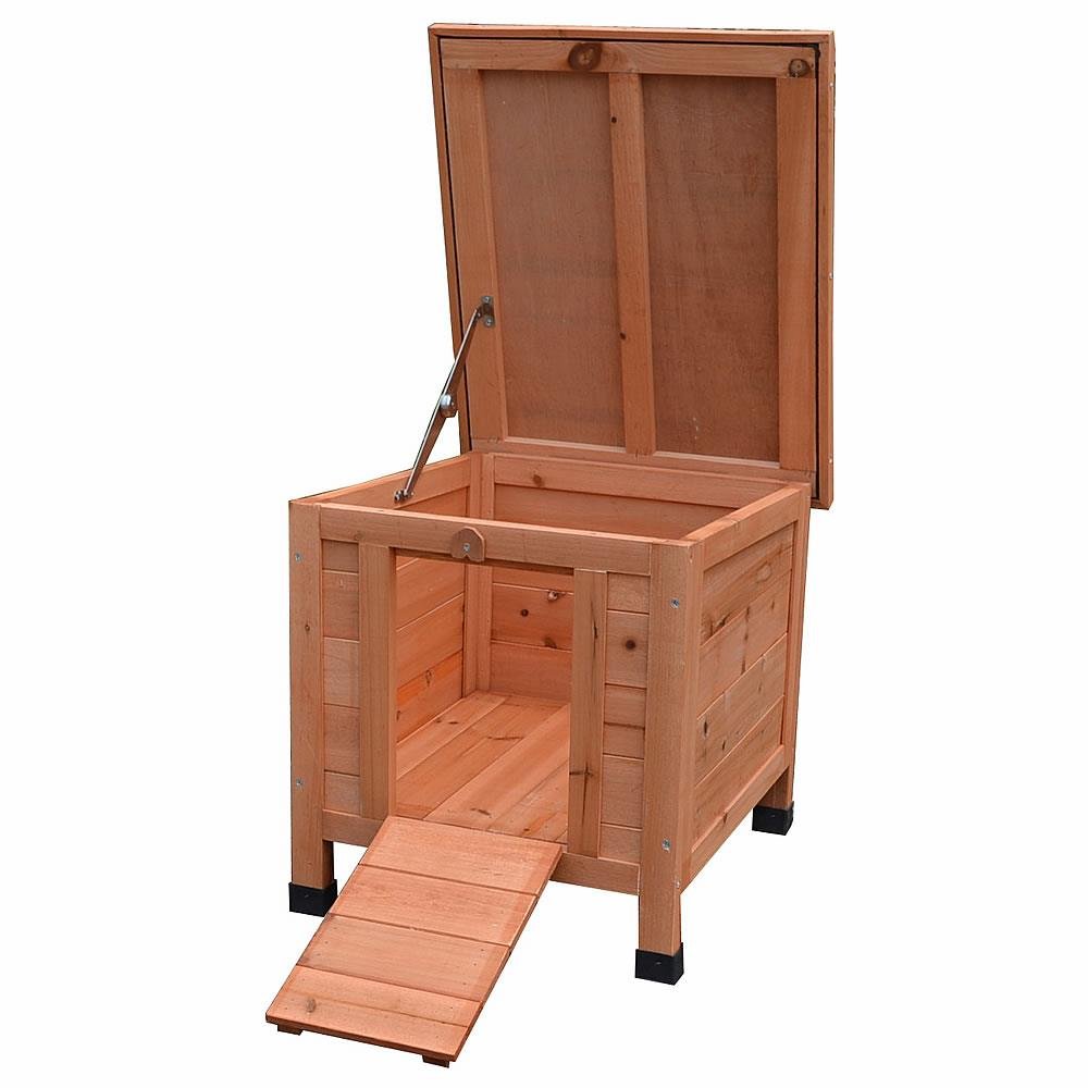 Melko Niche pour Chien/enclos en Bois env. 50 cm x 45 cm x 43 cm