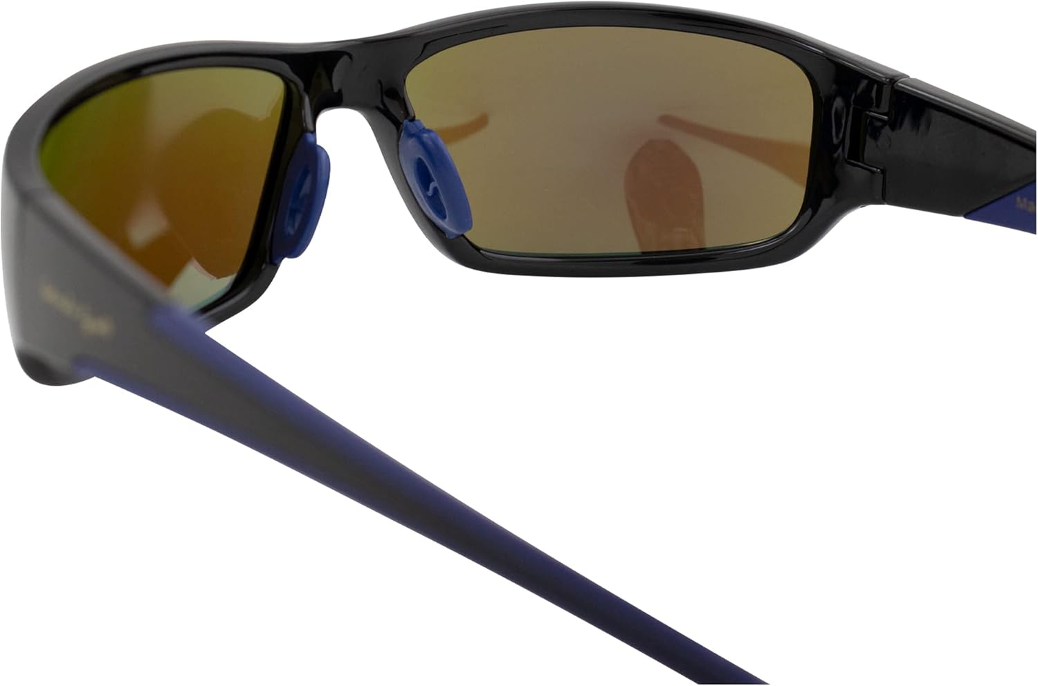 Tenerife Polarized Sunglasses for Men or Women Wraparound Black Frame w/Blue Mirror Lens - Image 5