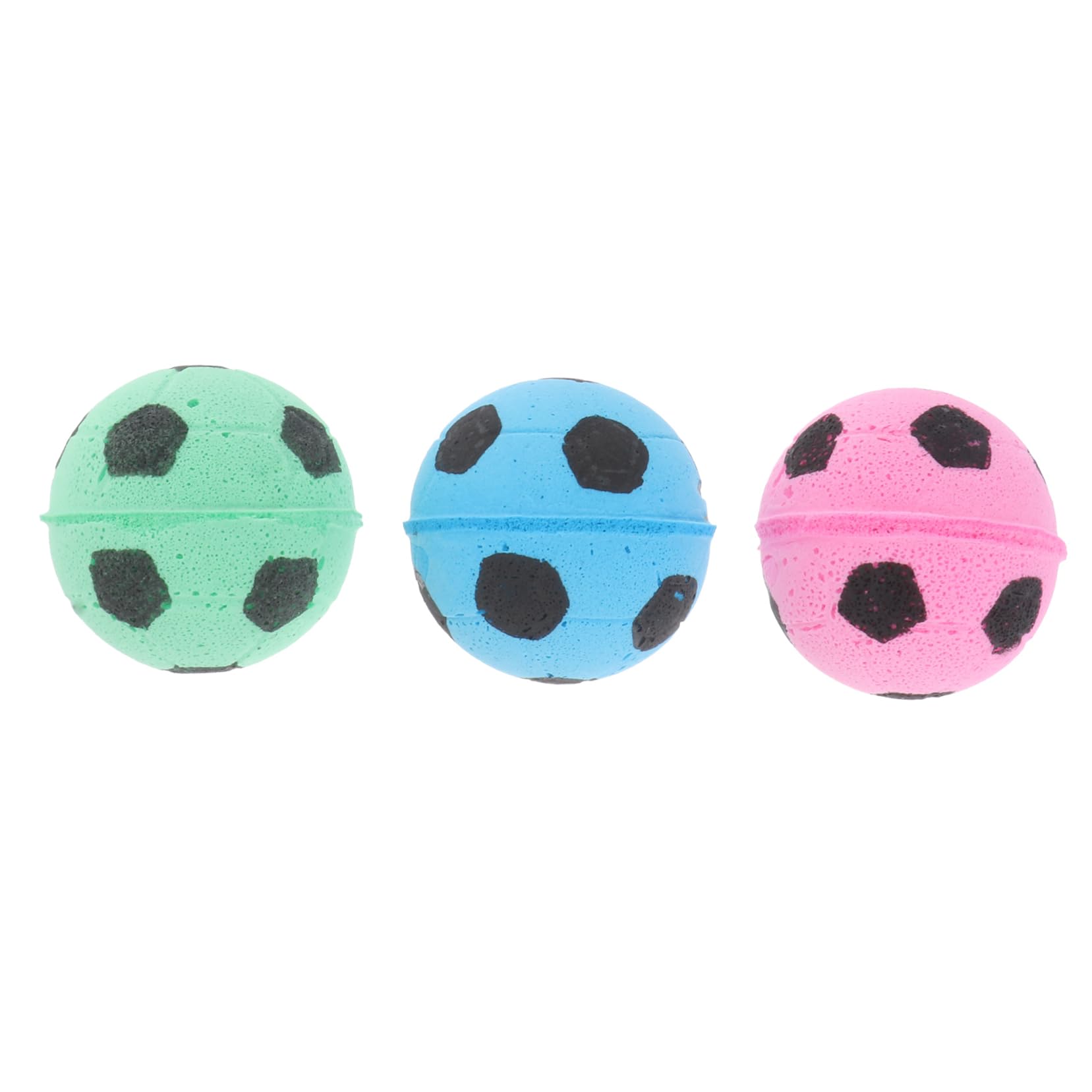 Yardwe 3Pcs Assorted Color Two Tone Football Stuffed for Cats Creative Chew Pet Supplies Engaging Scratching Stimulate Playtime