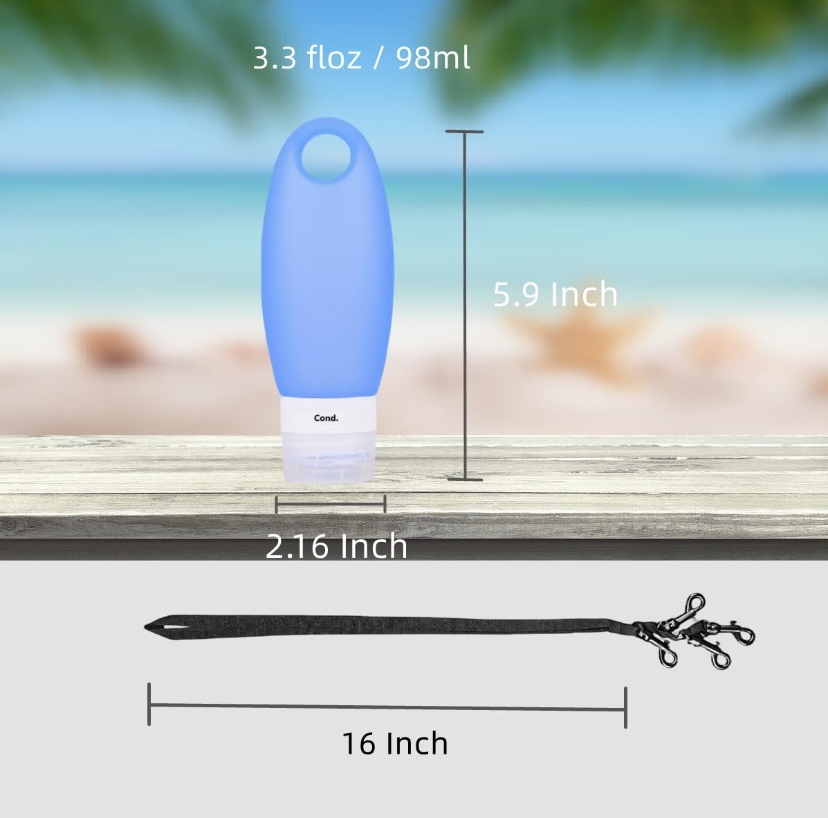 Lesnorry Ultimate - Juego De 17 Botellas De Viaje De Silicona, Aprobadas Por La TSA, Recipientes De Aseo Exprimibles Y A Prueba De Fugas Para Champú, Acondicionador Y Loción, Sin BPA