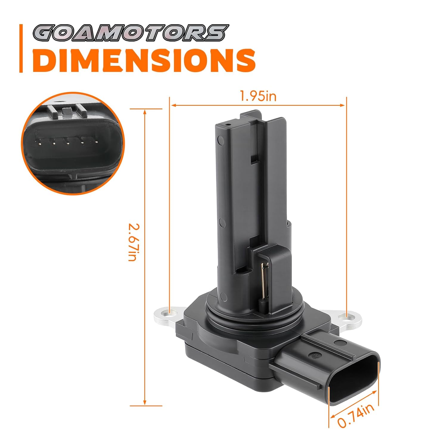 GoaMotors 22204-0T010 MAF Mass Air Flow Sensor Compatible with Lexus ES350 GS350 GS450h is F IS250 IS350 Compatible with Toyota Avalon Camry Corolla Highlander Rav4 Compatible with Scion TC XB XD