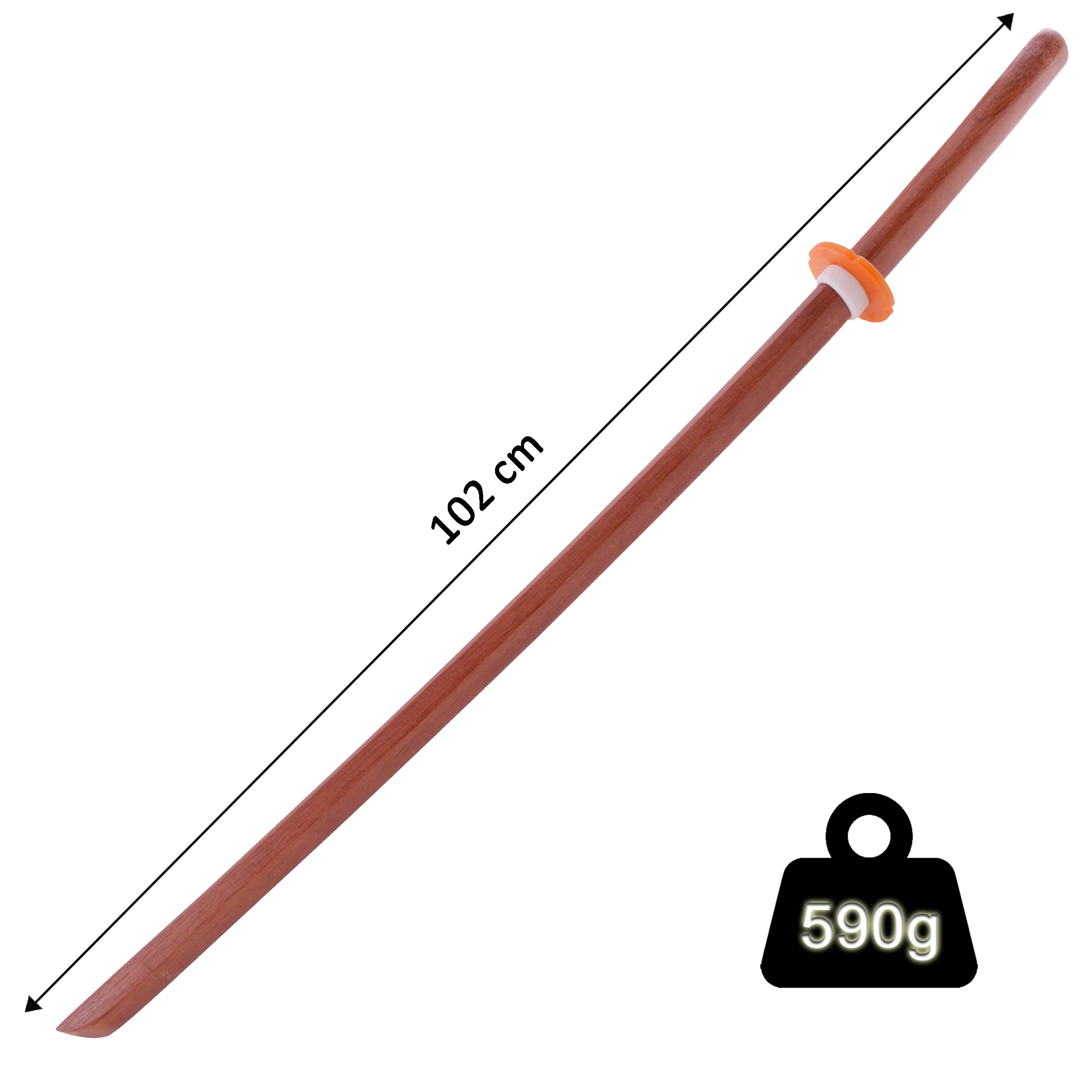 Bokken bois Suburito, Bokuto avec Tsuba - Entraînement pour Aikido, Iaido, Kobudo, Kendo.