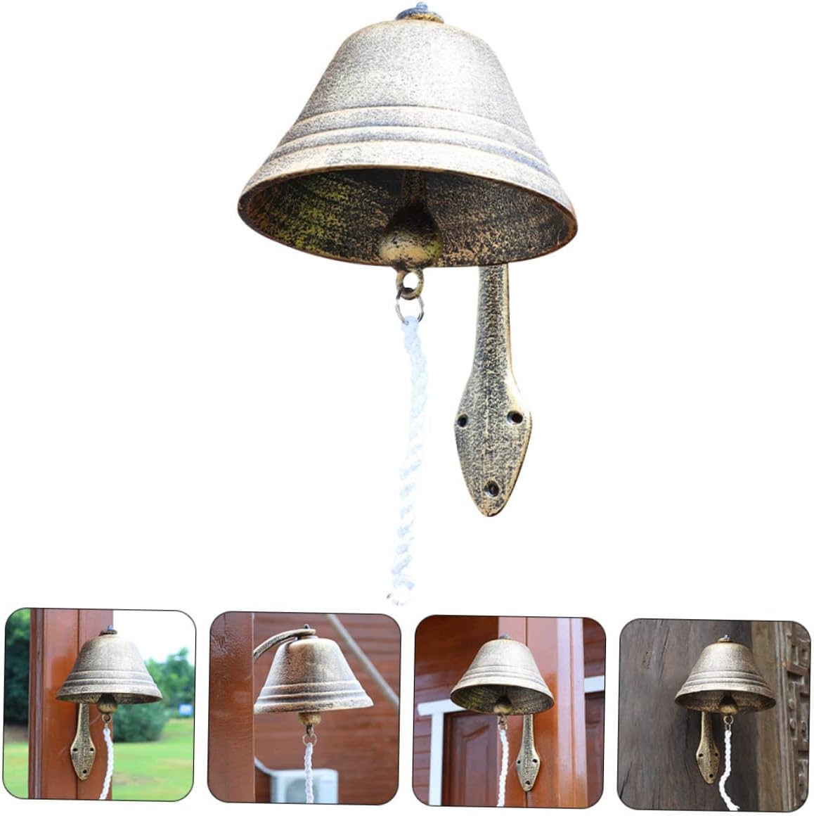 Vintage Iron Doorbell Ornament Handmade Shaking Bell for Home Classroom Decoration Unique Antique-Style Wall Hanging Friends and Family