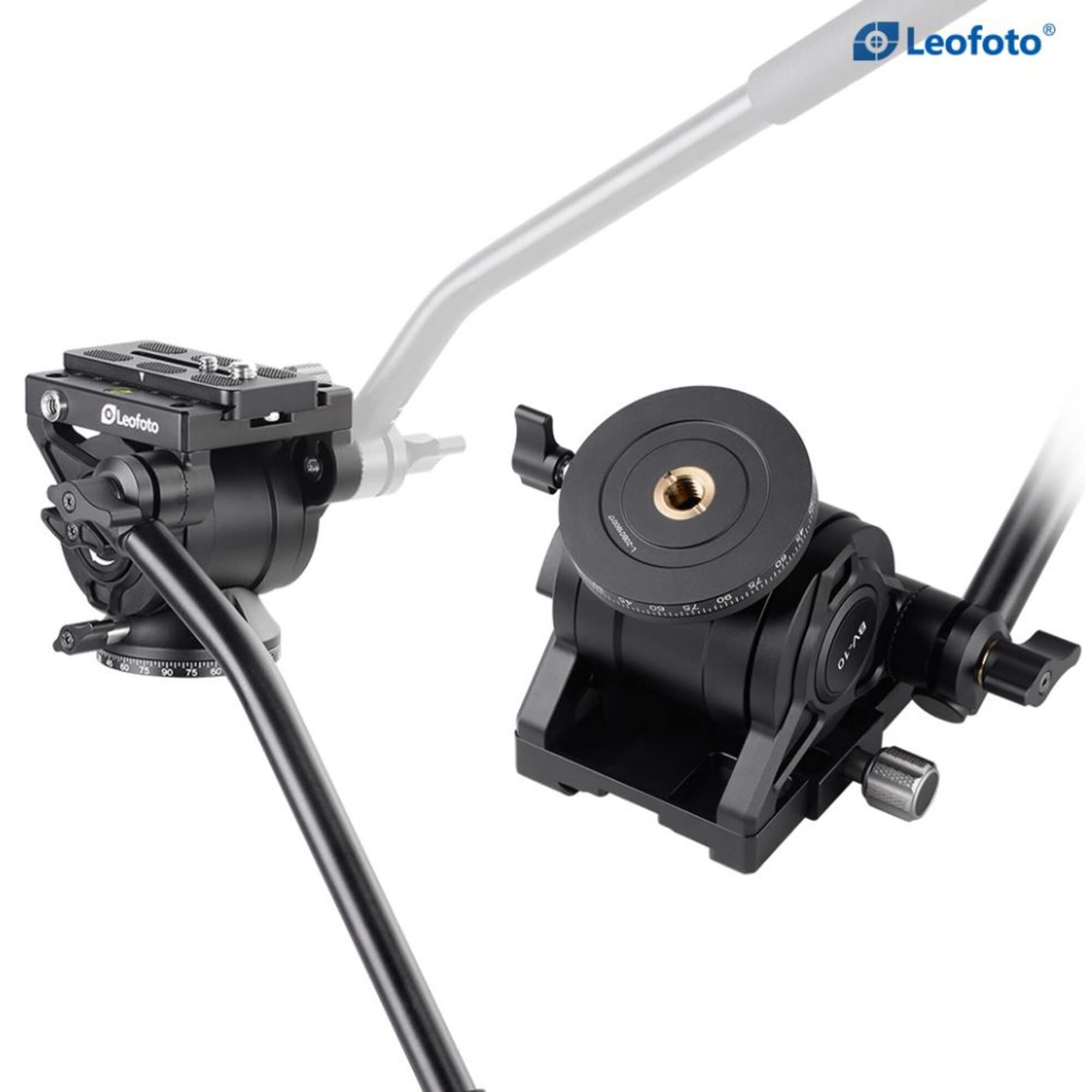 Leofoto - Fluid Video Head - Alluminio per aeromobili - Peso ridotto - Capacità di carico: 8 kg - Ideale per Bird Spotter e Nature Filmers - BV-10