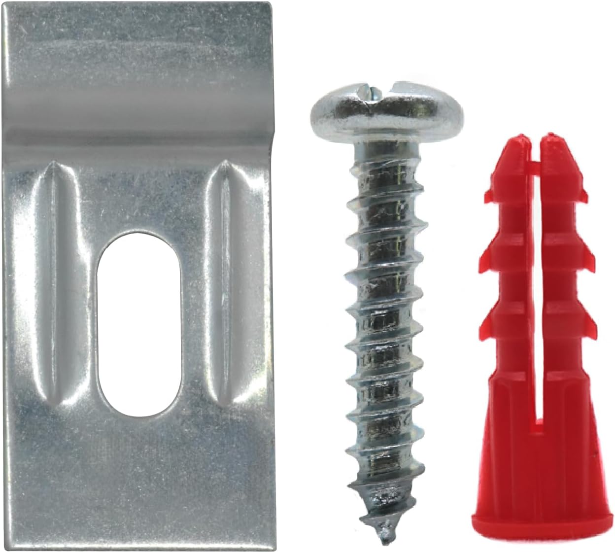 Picture Hanging Security Wall Support Brackets with Screws| Security Bracket, Screws and Anchors - 100 Pack