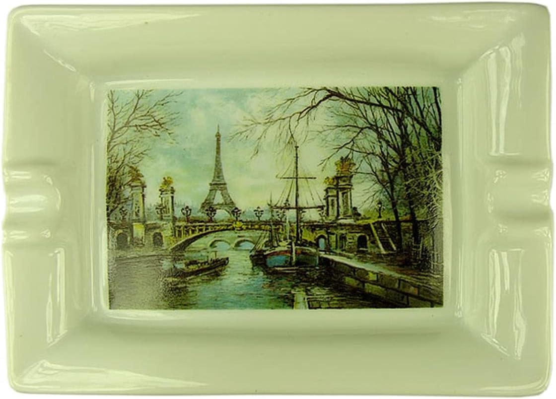 Souvenirs of France - Paris Eiffel Tower Ashtray - White