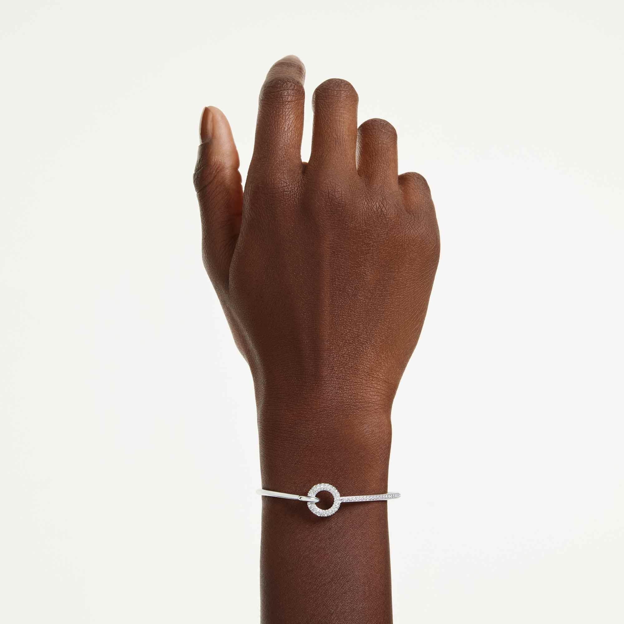 Swarovski Dextera Collezione Bracciale rigido, Taglio rotondo, Bianco