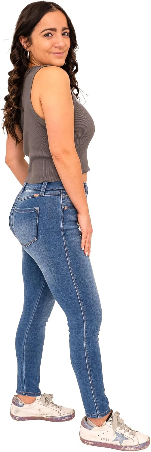 1822 Denim Women's Petite 26" Butter Ankle Skinny Black