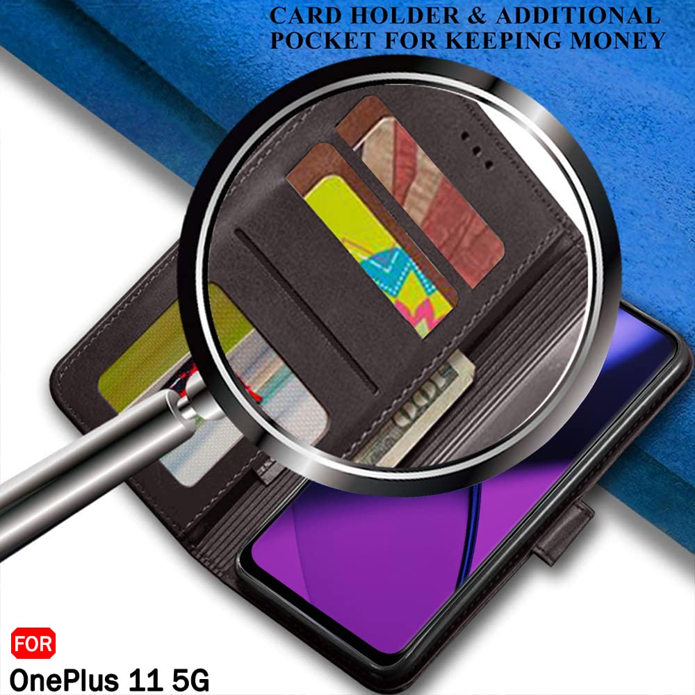 OnePlus 11 5G Flip Case - Leather Wallet Stand -6