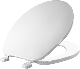BEMIS 70 000 Toilet Seat, ROUND, Plastic, White
