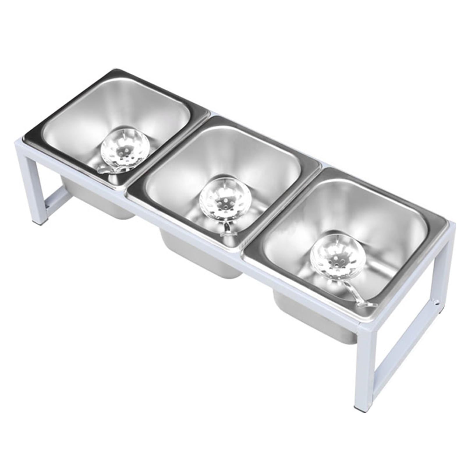 WDSOPK Commercial Spice Rack Set, Topping Station Organizer Condiment Container Dispenser, Seasoning Sauce Salad Jam Ingredients Condiment Racks for Kitchens Buffets (Silverb 49.5x18.5x13.5cm)