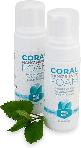 Miniatura 9 de Coral Nano Silver Kids Pasta de dientes espumosa sin flúor sabor bayas de burbuja y calcio coral, fórmula natural, sin SLS y glicerina - 4 onzas