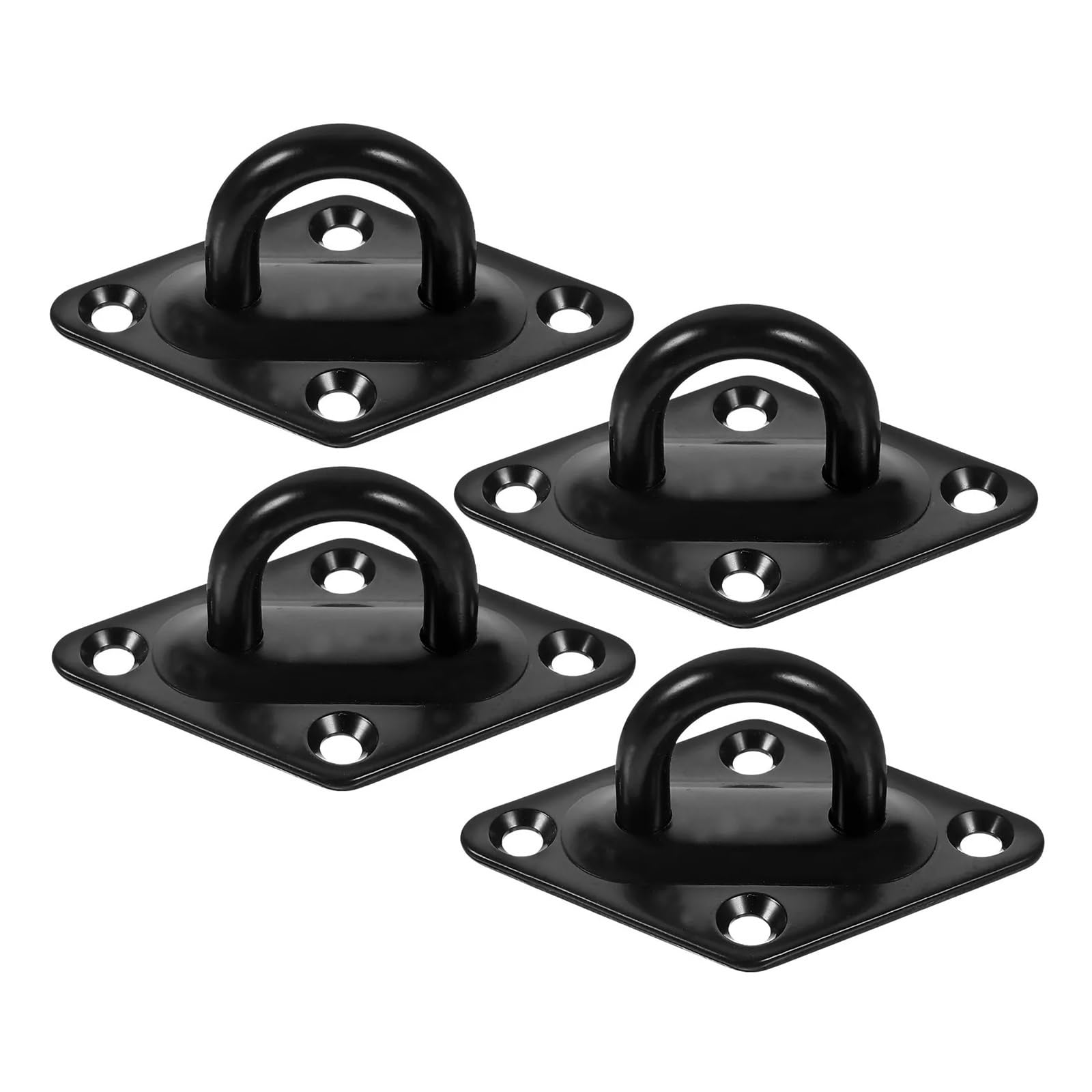 Luvafey One Color Eye Plate 4Pcs Heavy Duty Pad Eye Plate Hooks Stainless Steel Ceiling Wall Mount U For Hanging Fans And More For Wall Ceiling Boat Hardware Hanging