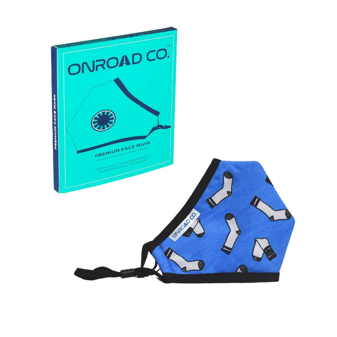 Onroad Co. 6 Layered Reusable Kids Mask with N95 Grade Filter (without valve), Blue Color - Small Ideal for 15-35 kg weight range (B08GZGJRTW) Amazon Price History, Amazon Price Tracker