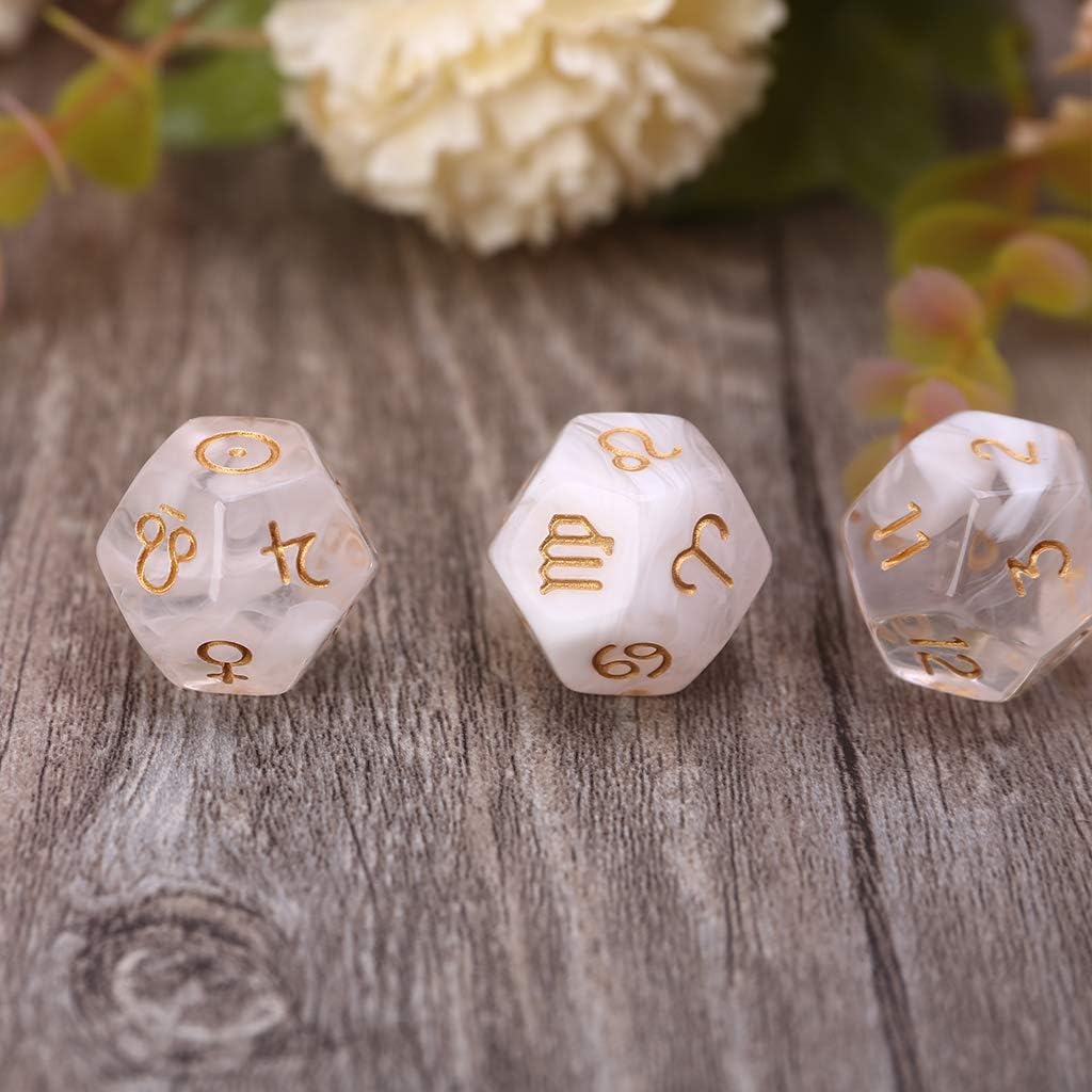 12-Sided Astrological Game Dices for Divination Tarot Cards Entertainment Accessories