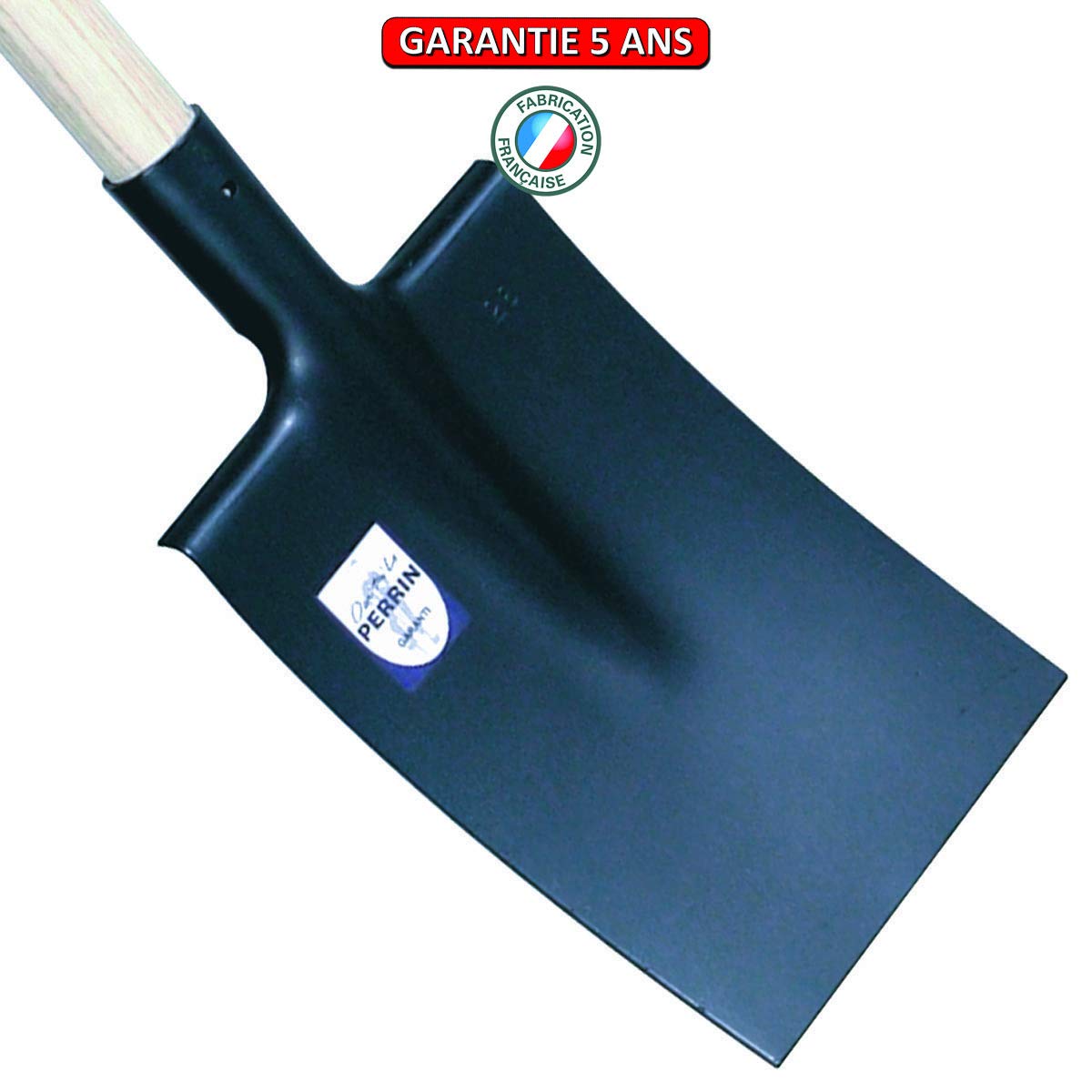 Outils perrin Bretagne Tranchant Droit Bêche Régionale Finition Peinte sans Manche, 28cm Largeur
